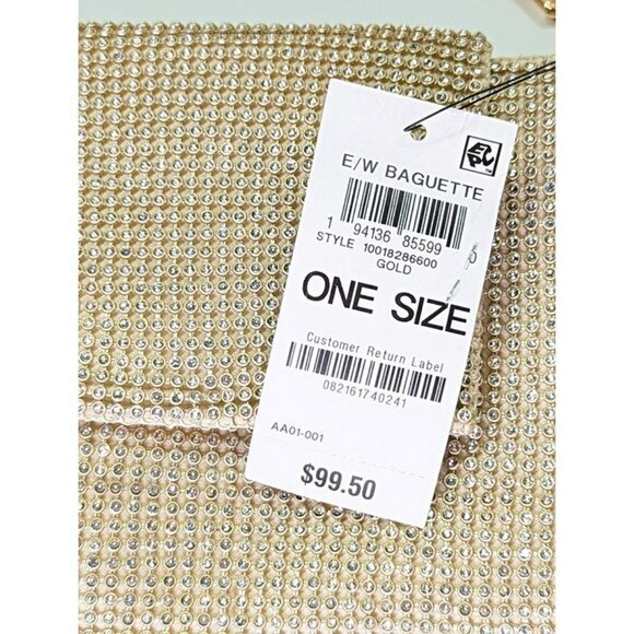 I.N.C. International Concepts Gold Mesh East West Baguette Bag (MSRP $100) - Picture 5 of 7